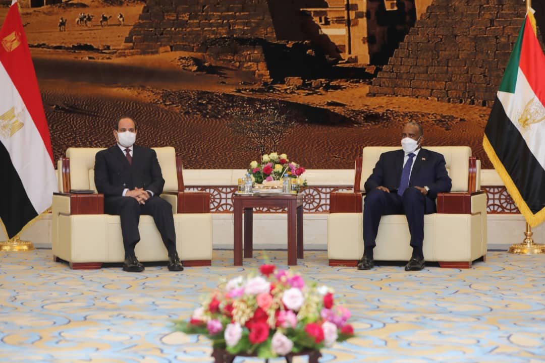 El-Sisi during meeting with Al-Burhan